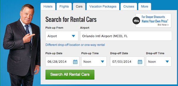 priceline van rental